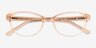 Alani Brun PlastiqueMontures de lunettes de vue d'EyeBuyDirect, Vue Rapprochée