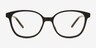 Domino Noir PlastiqueMontures de lunettes de vue d'EyeBuyDirect, Vue de Face