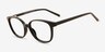 Domino Noir PlastiqueMontures de lunettes de vue d'EyeBuyDirect, Vue d'Angle