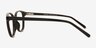 Domino Noir PlastiqueMontures de lunettes de vue d'EyeBuyDirect, Vue de Côté