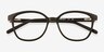 Domino Noir PlastiqueMontures de lunettes de vue d'EyeBuyDirect, Vue Rapprochée