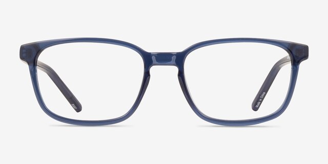 Delle Blue PlasticEyeglass Frames from EyeBuyDirect, Front View