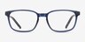 Delle Bleu PlastiqueMontures de lunettes de vue d'EyeBuyDirect, Vue de Face