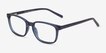 Delle Blue PlasticEyeglass Frames from EyeBuyDirect, Angle View