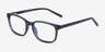 Delle Bleu PlastiqueMontures de lunettes de vue d'EyeBuyDirect, Vue d'Angle