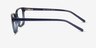Delle Bleu PlastiqueMontures de lunettes de vue d'EyeBuyDirect, Vue de Côté