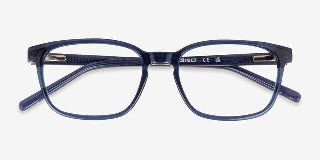 Delle Blue PlasticEyeglass Frames from EyeBuyDirect, Closed View