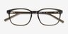 Delle Gris PlastiqueMontures de lunettes de vue d'EyeBuyDirect, Vue Rapprochée