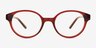 Eden Burgundy PlastiqueMontures de lunettes de vue d'EyeBuyDirect, Vue de Face