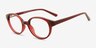 Eden Burgundy PlastiqueMontures de lunettes de vue d'EyeBuyDirect, Vue d'Angle