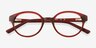 Eden Burgundy PlastiqueMontures de lunettes de vue d'EyeBuyDirect, Vue Rapprochée