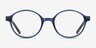 Jabberwocky Navy Blue PlastiqueMontures de lunettes de vue d'EyeBuyDirect, Vue de Face