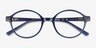 Jabberwocky Navy Blue PlastiqueMontures de lunettes de vue d'EyeBuyDirect, Vue Rapprochée