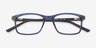 Zippy Bleu marine PlastiqueMontures de lunettes de vue d'EyeBuyDirect, Vue Rapprochée