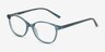 Dollop Vert PlastiqueMontures de lunettes de vue d'EyeBuyDirect, Vue d'Angle