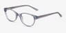 Alani Blue PlasticEyeglass Frames from EyeBuyDirect, Angle View