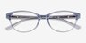 Alani Blue PlasticEyeglass Frames from EyeBuyDirect, Closed View