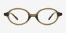 Ferris Clear Green PlasticEyeglass Frames from EyeBuyDirect, Front View