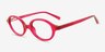 Ferris Clear Pink PlasticEyeglass Frames from EyeBuyDirect, Angle View