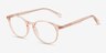 Halo Clear Pink PlasticEyeglass Frames from EyeBuyDirect, Angle View