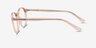 Halo Clear Pink PlasticEyeglass Frames from EyeBuyDirect, Side View