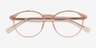 Halo Clear Pink PlasticEyeglass Frames from EyeBuyDirect, Closed View