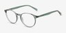 Halo Clear Green PlasticEyeglass Frames from EyeBuyDirect, Angle View