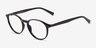 Halo Black PlasticEyeglass Frames from EyeBuyDirect, Angle View