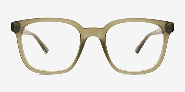 Finch Matte Gray PlasticEyeglass Frames from EyeBuyDirect, Front View