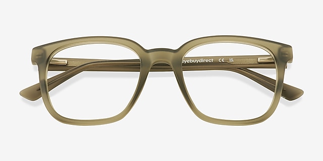 Finch Matte Gray PlasticEyeglass Frames from EyeBuyDirect, Closed View