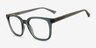 Finch Matte Blue PlasticEyeglass Frames from EyeBuyDirect, Angle View
