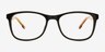 Hayden Noir PlastiqueMontures de lunettes de vue d'EyeBuyDirect, Vue de Face