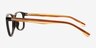Hayden Noir PlastiqueMontures de lunettes de vue d'EyeBuyDirect, Vue de Côté