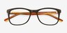Hayden Noir PlastiqueMontures de lunettes de vue d'EyeBuyDirect, Vue Rapprochée