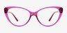 Ida Clear Purple PlasticEyeglass Frames from EyeBuyDirect, Front View