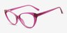 Ida Clear Purple PlasticEyeglass Frames from EyeBuyDirect, Angle View