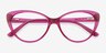 Ida Clear Purple PlasticEyeglass Frames from EyeBuyDirect, Closed View