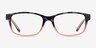 Haley Blue Pink PlastiqueMontures de lunettes de vue d'EyeBuyDirect, Vue de Face