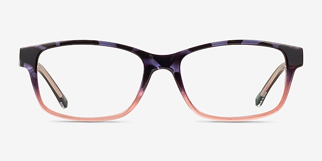 Haley Blue Pink PlasticEyeglass Frames from EyeBuyDirect, Front View