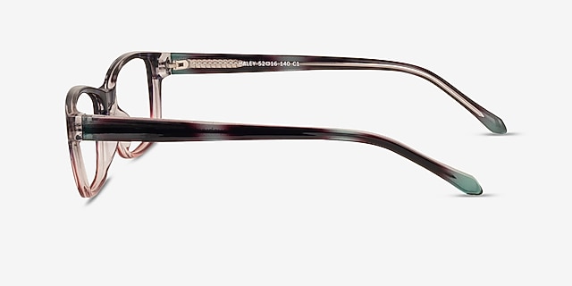 Haley Blue Pink PlasticEyeglass Frames from EyeBuyDirect, Side View