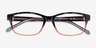 Haley Blue Pink PlastiqueMontures de lunettes de vue d'EyeBuyDirect, Vue Rapprochée