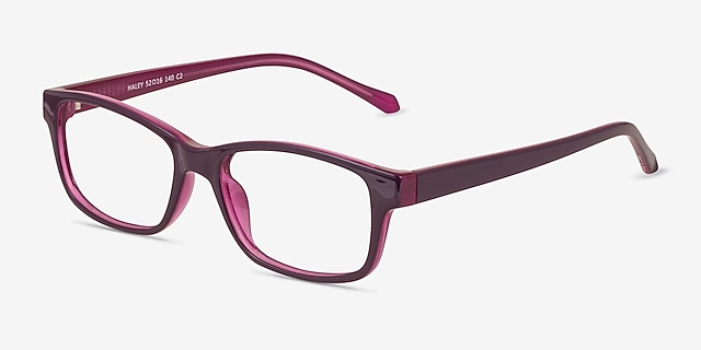 Haley Purple PlasticEyeglass Frames from EyeBuyDirect, Angle View