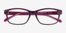 Haley Violet PlastiqueMontures de lunettes de vue d'EyeBuyDirect, Vue Rapprochée