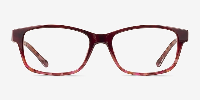 Haley Purple Tortoise PlasticEyeglass Frames from EyeBuyDirect, Front View