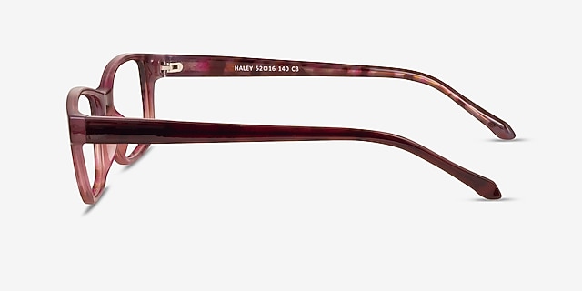 Haley Purple Tortoise PlasticEyeglass Frames from EyeBuyDirect, Side View