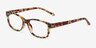 Haley Brown Pattern PlasticEyeglass Frames from EyeBuyDirect, Angle View