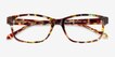 Haley Brown Pattern PlasticEyeglass Frames from EyeBuyDirect, Closed View