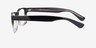 Hobbs Clear Gray PlasticEyeglass Frames from EyeBuyDirect, Side View