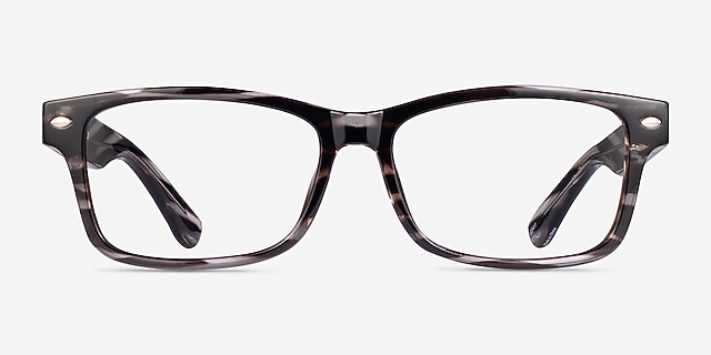 Hobbs Gray Horn PlasticEyeglass Frames from EyeBuyDirect, Front View