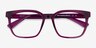 Helena Purple Red PlasticEyeglass Frames from EyeBuyDirect, Closed View
